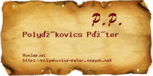 Polyákovics Péter névjegykártya